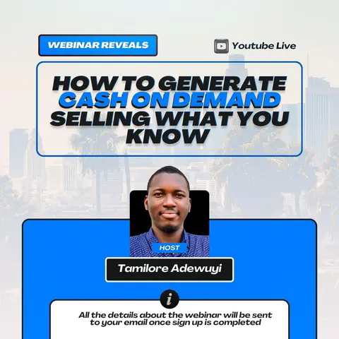 CASH ON DEMAND SELLING INFORMATION PRODUCTS WEBINAR